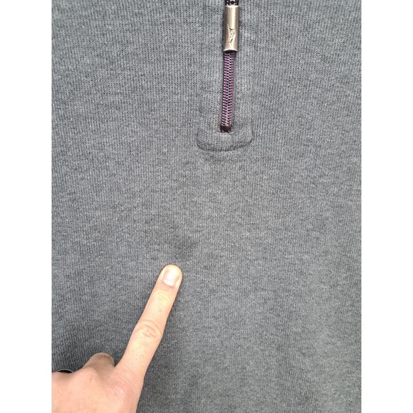 Tommy Bahama Sweater Mens 2XL XXL Reversible Quarter Zip Grey Blue - Picture 4 of 9